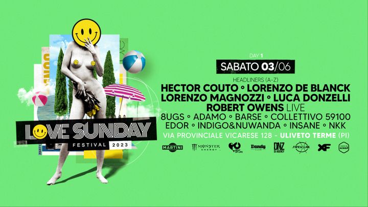 Cover for event: LOVE SUNDAY FESTIVAL W/ HECTOR COUTO - LUCA DONZELLI - LORENZO DE BLANCK - ROBERT OWENS 
