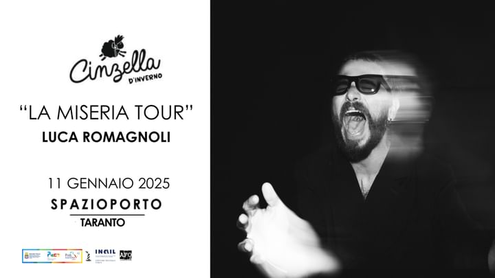 Cover for event: LUCA ROMAGNOLI in "LA MISERIA TOUR" per Cinzella d'Inverno