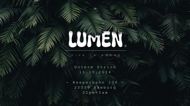 Cover for event: LUMEN x UNTERM STRICH 