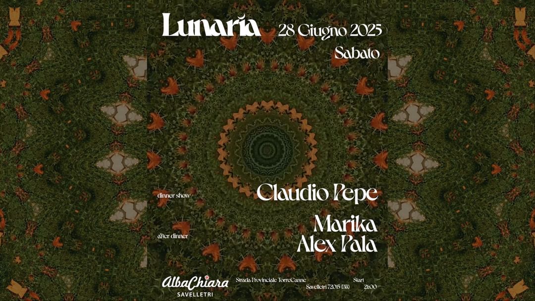 Cartell de l'esdeveniment LUNARIA.SENSES-dinner & party 28 giugno