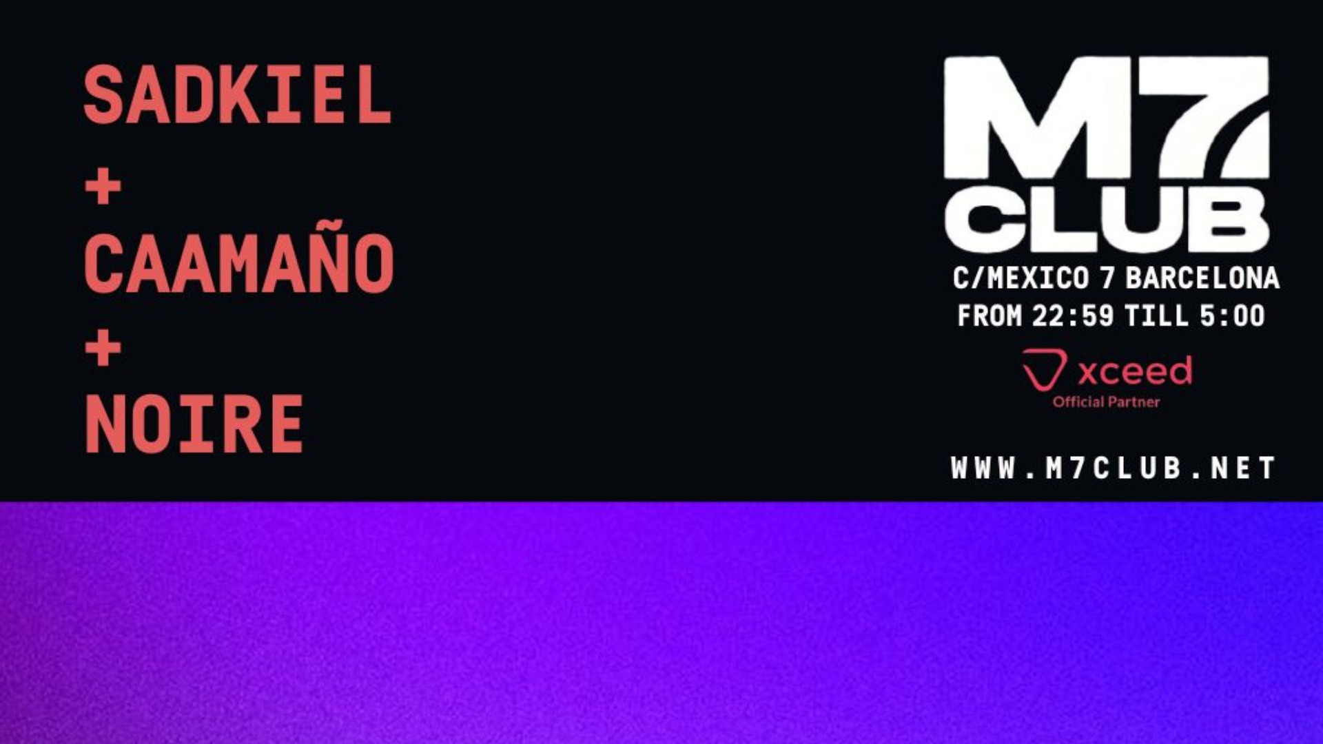 M7 the club pres. Caamano - Sadkiel  ALL NIGHT LONG - NOIRE image