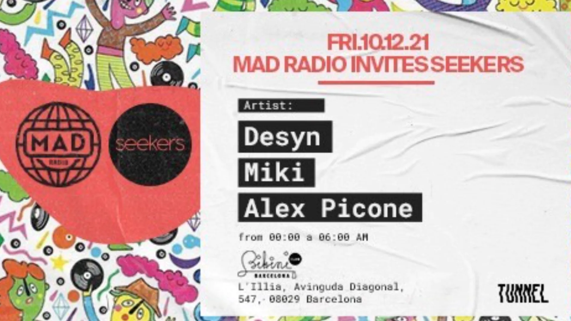 Mad Radio invites SEEKERS at Tunnel Barcelona image