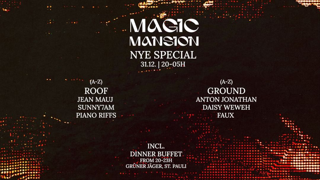 Cartell de l'esdeveniment Magic Mansion NYE Special