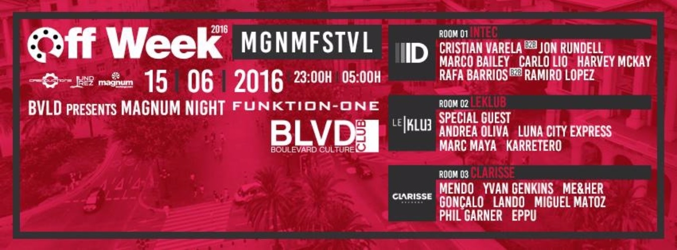 Magnum Bookings by Night | Off Week 2016 image