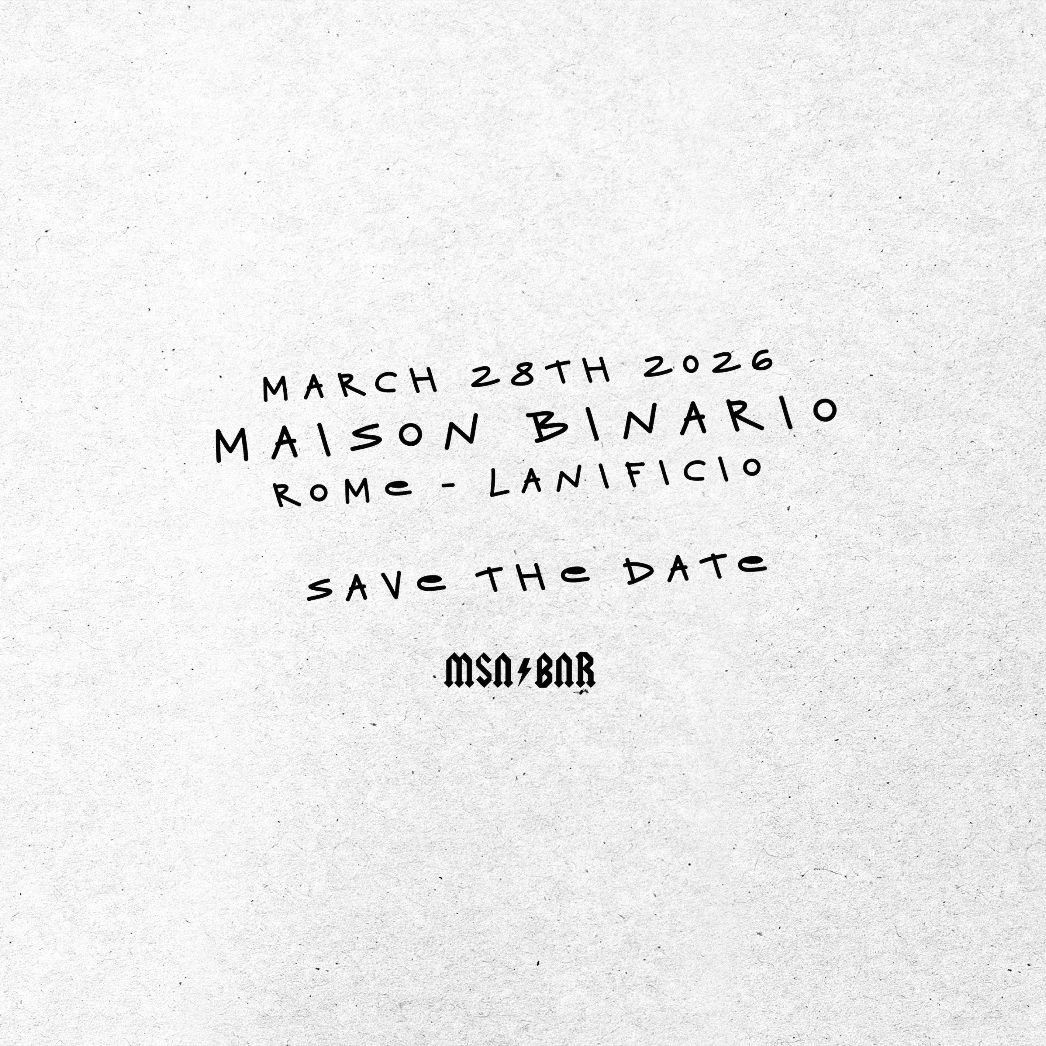 Cartel oficial del evento MAISON BINARIO