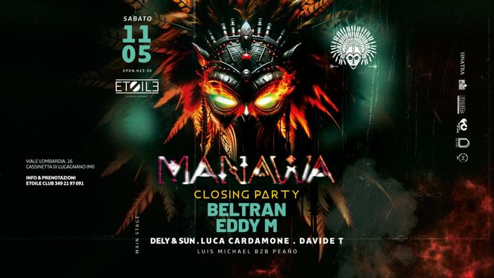 Cover for event: Manawa Closing Party: BELTRAN & EDDY M and Many More ◉ 11/05 @Etoile Club