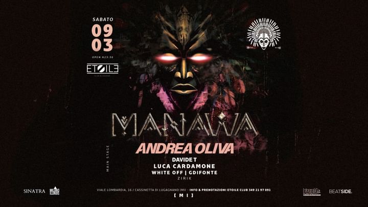 Cover for event: Manawa presents:  ANDREA OLIVA & Many More - 9/03 @Etoile Club
