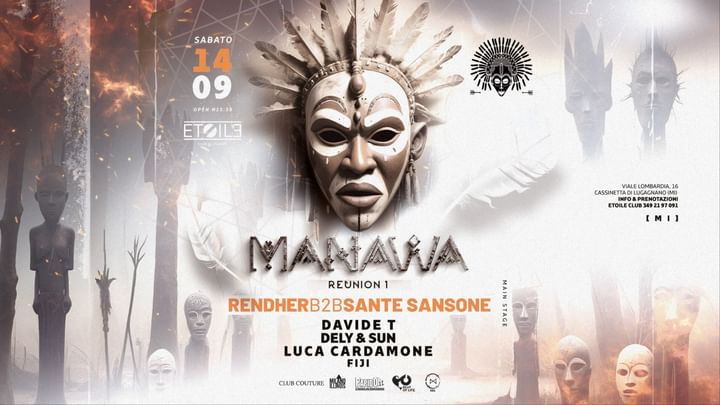 Cover for event: MANAWA presents:  RENDHER - SANTE SANSONE and Many More [OPENING SEASON]