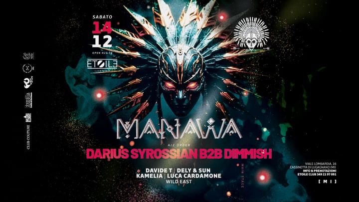 Cover for event: MANAWA presents : REUNION IV  w/ Syrorrian b2b Dimmish  & Many More | 14.12 @Etoile Club