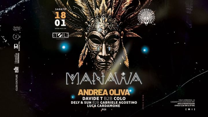 Cover for event: MANAWA presents : REUNION V  w/ Andrea Oliva  & Many More | 18.01 @Etoile Club