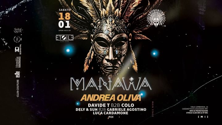 Cover for event: MANAWA presents : REUNION V  w/ Andrea Oliva  & Many More | 18.01 @Etoile Club