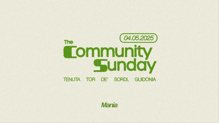 Cover for event: Mania pres. The Community Sunday 5