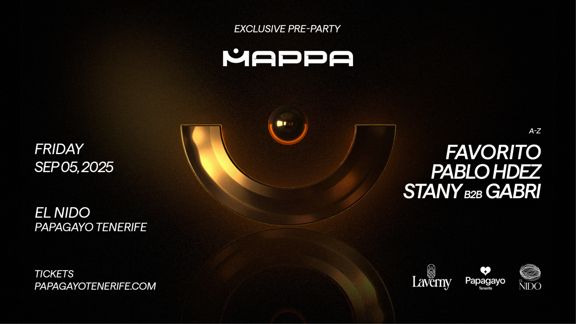 MAPPA Pre Party · Sala El Nido · Fri. 5th September 2025 image