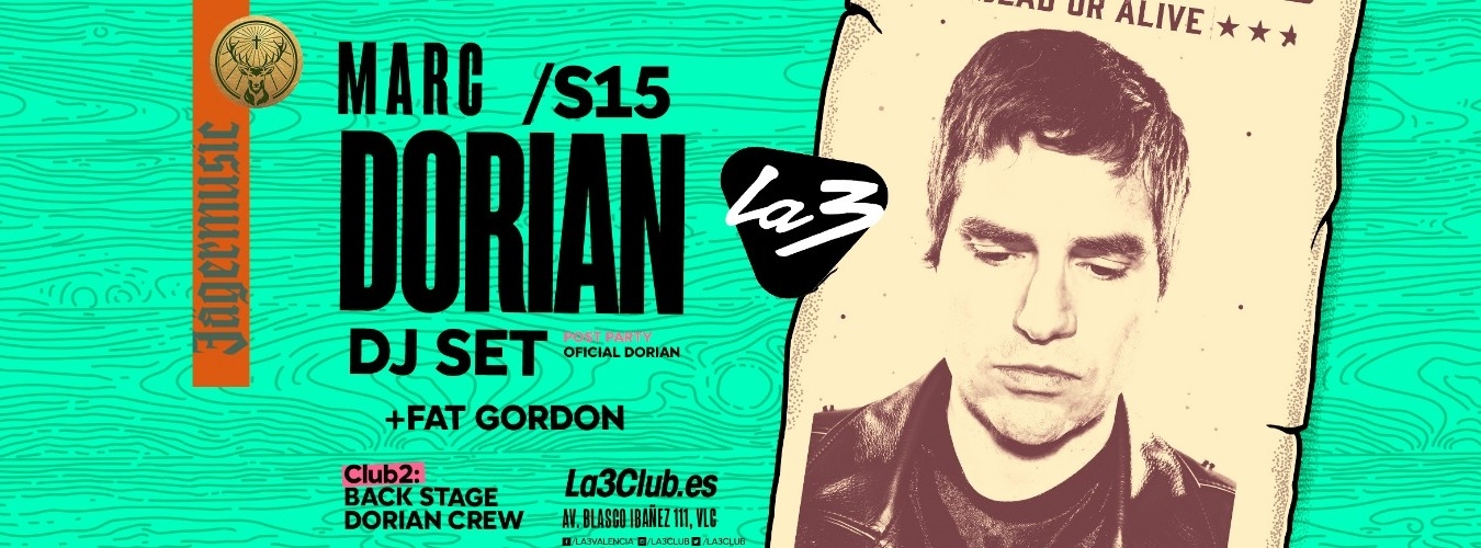 Marc Dorian DJ Set + FAT GORDON (POST PARTY CONCIERTO DORIAN) image