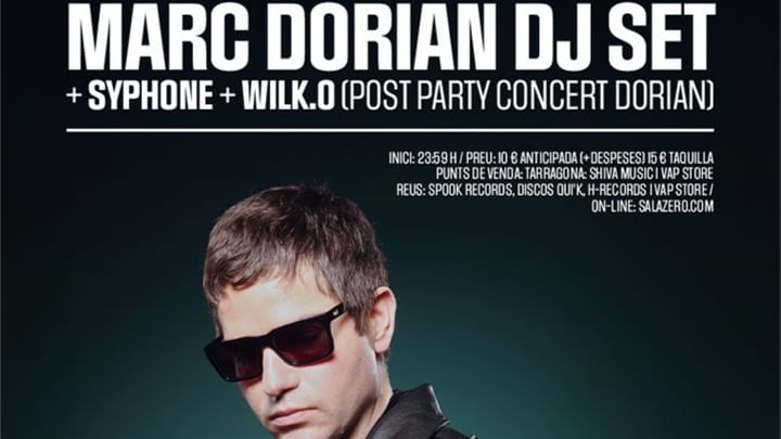 Cover for event: MARC DORIAN DJ SET + SYPHONE +  WILK.O