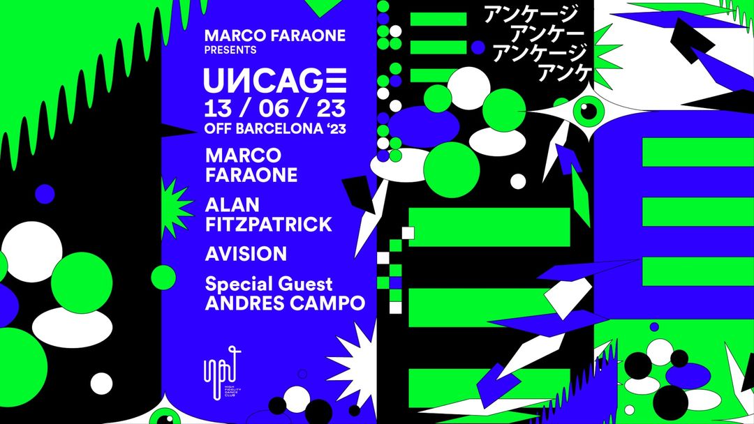 Cartell de l'esdeveniment Marco Faraone pres. UNCAGE - OFF BCN