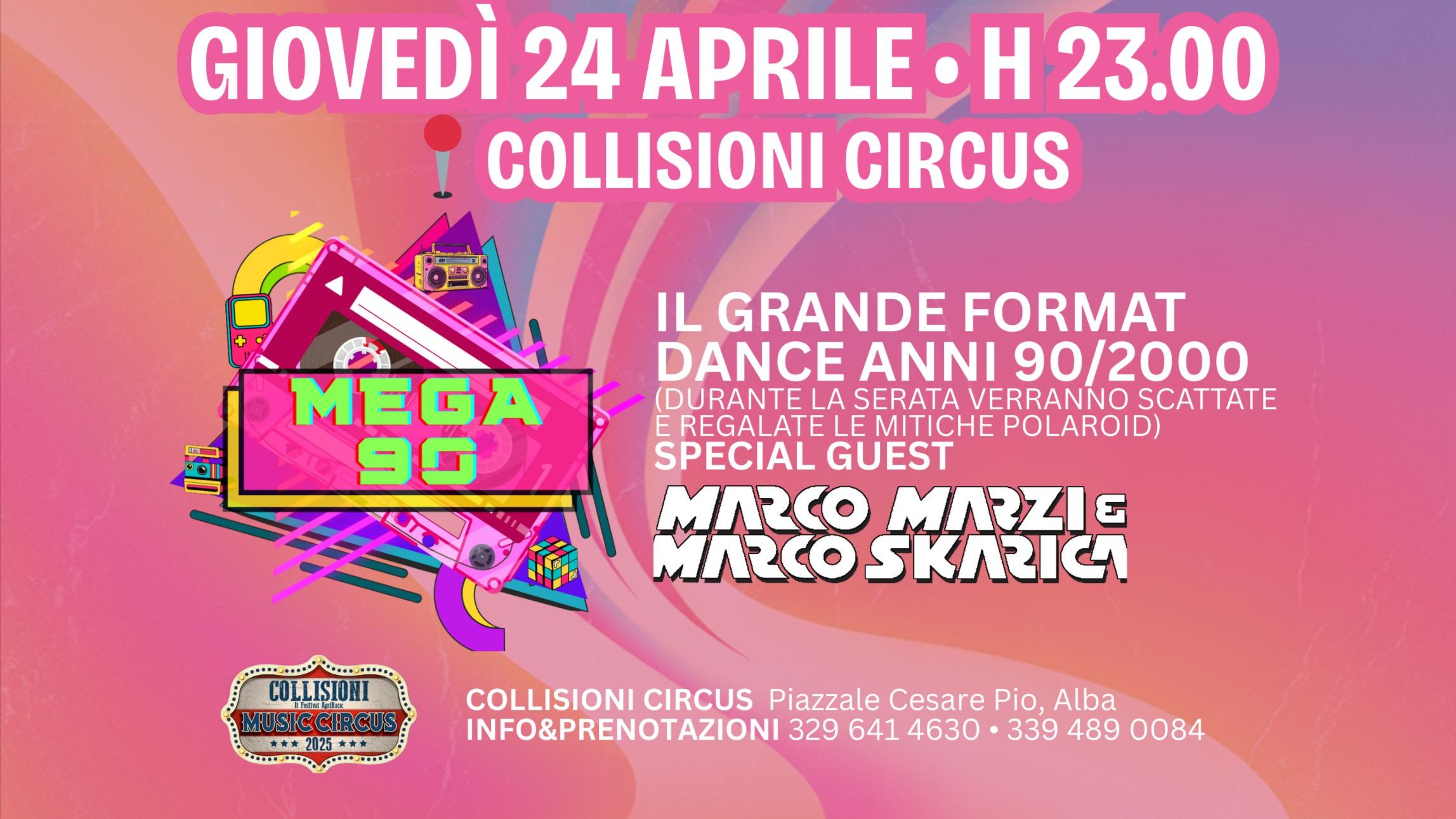 Marco Marzi & Marco Skarica - MEGA 90 @ Collisioni Circus - Alba (Cn) image