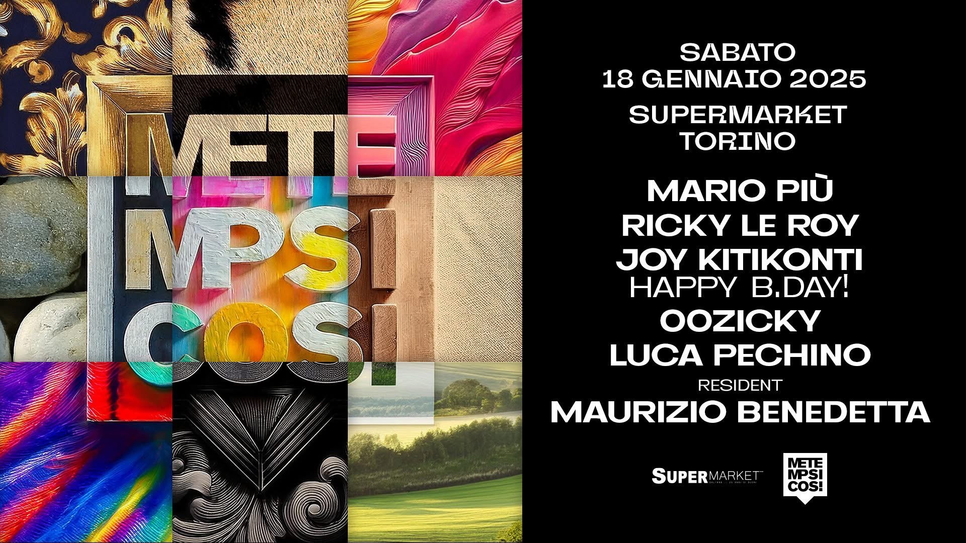 MARIO PIU'+ RICKY LE ROY+ JOY KITIKONTI+ 00XICKY + LUCA PECHINO + MAURIZIO BENEDETTA  ★ SABATO 18/01 image