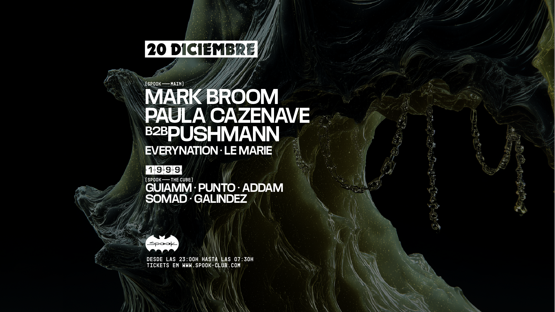 Mark Broom + Pushman b2b Paula Cazenave & 1999 w/ GUIAMM - PUNTO - ADDAM - SOMAD - GALINDEZ image