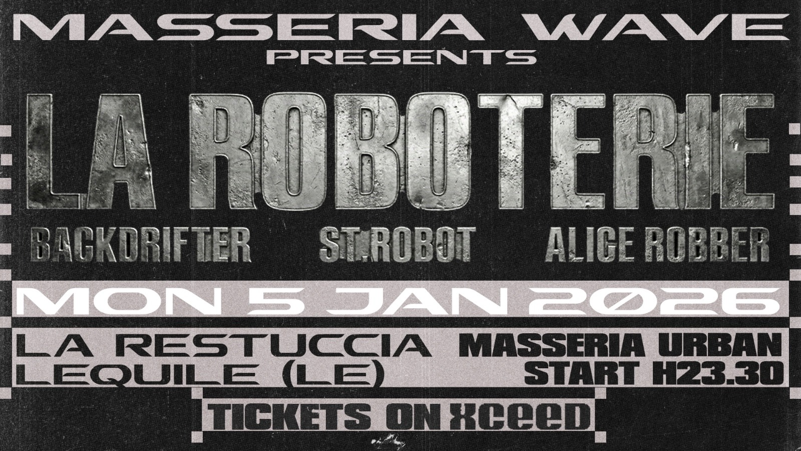 Masseria Wave presents La Roboterie w/ Alice Robber, St.Robot, Backdrifter & more image