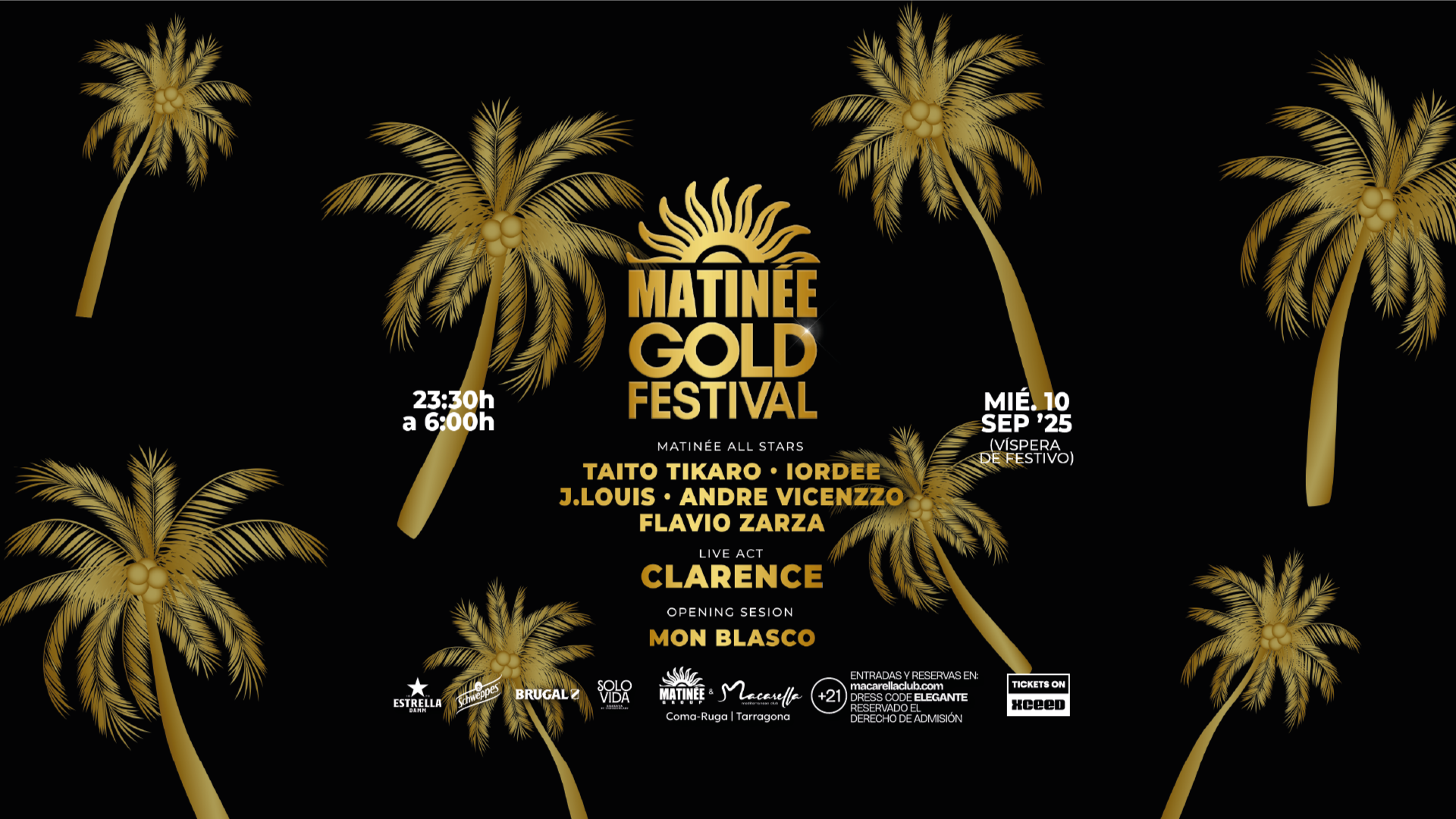 MATINÉE GOLD FESTIVAL | MIÉRCOLES 10 SEPTIEMBRE image