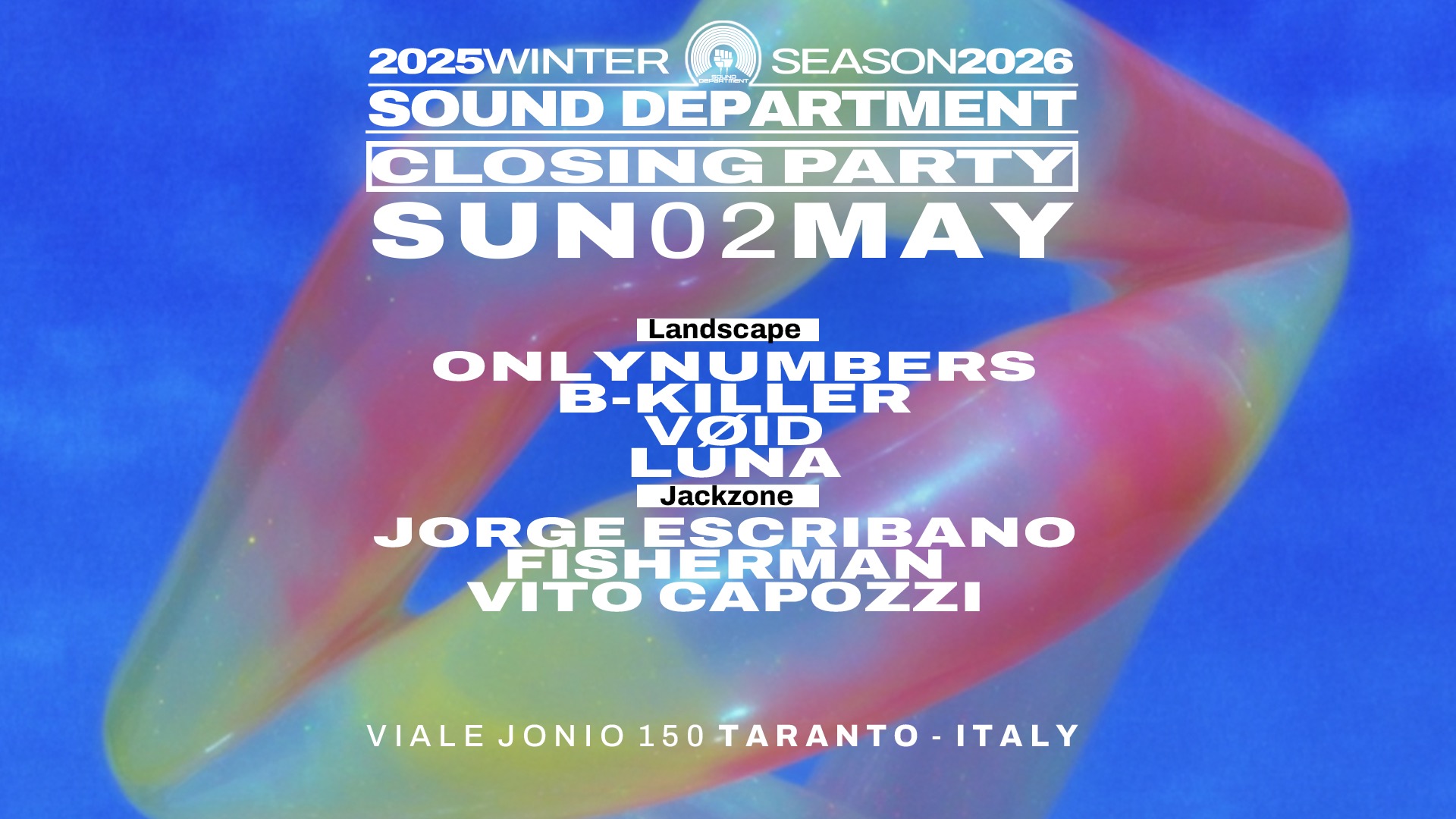 May 2 Closing Party w/ ONLYNUMBERS and JORGE ESCRIBANO image