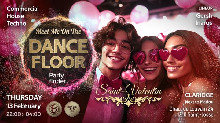 Cover for event: Meet me on the Dancefloor | By PartyFinder | Claridge Brussels - 13/02  