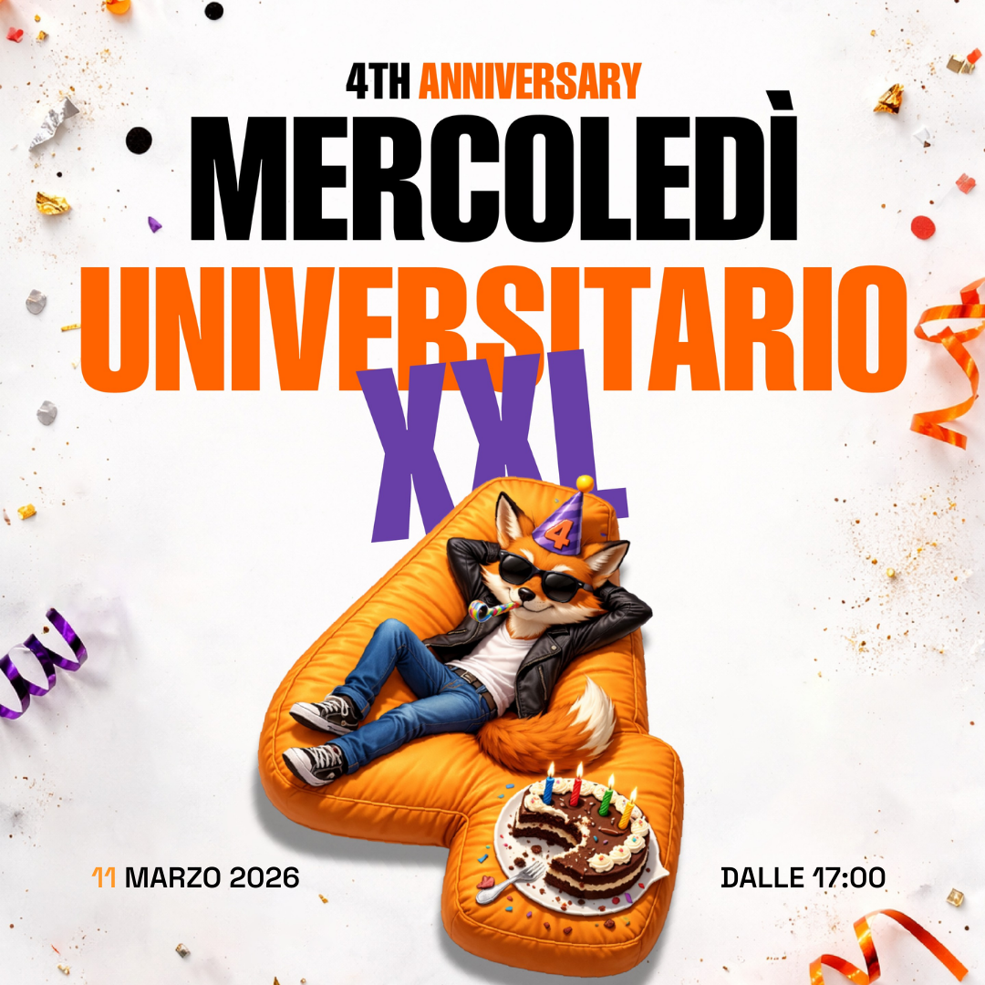 Mercoledì Universitario XXL: Birthday Party #4!  image