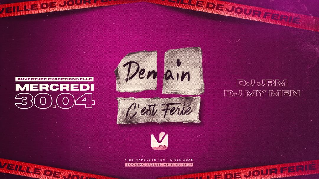 MERCREDI - VEILLE DE JOUR FERIÉ  event cover