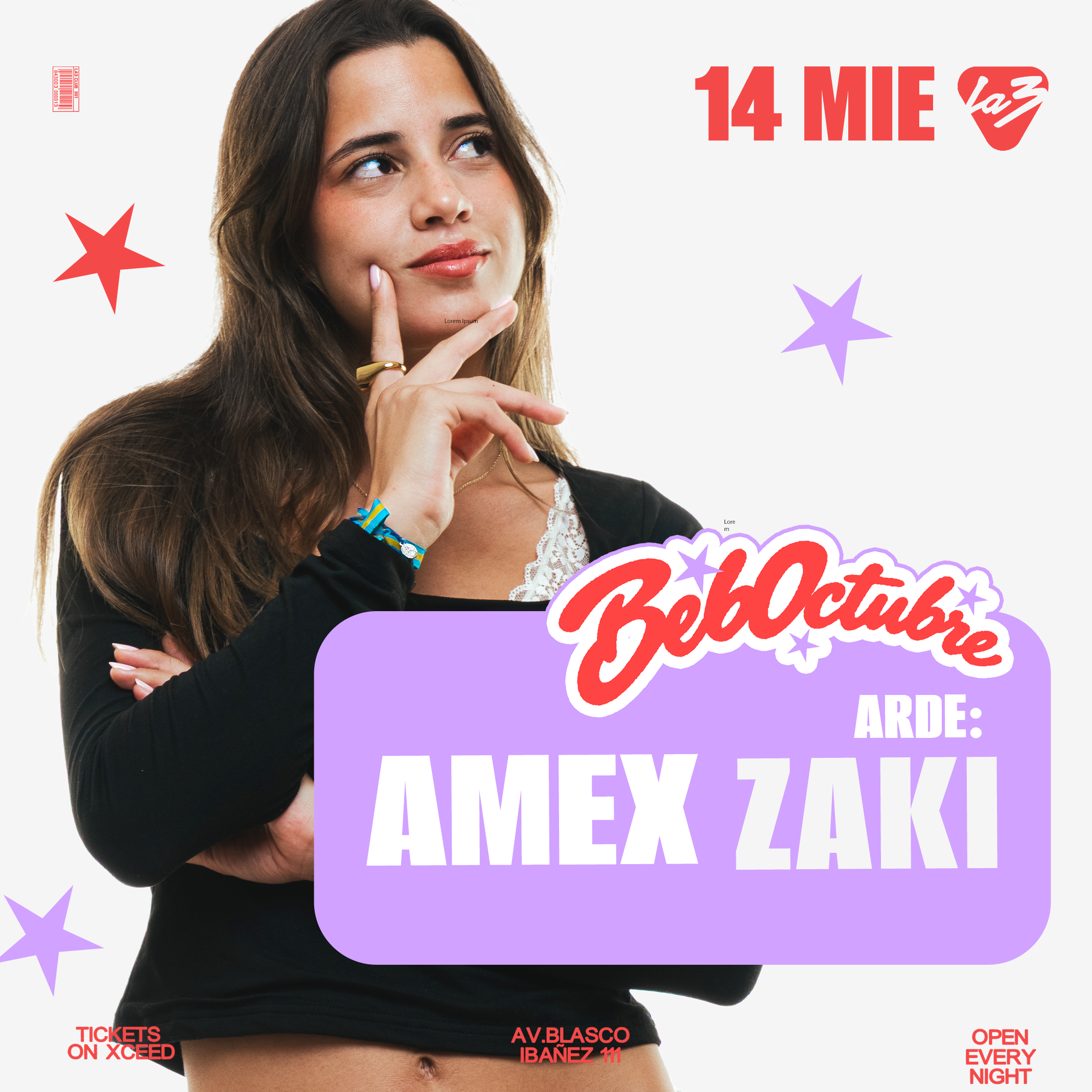 MIÉRCOLES 14 | ARDE: AMEX + Lil Zaki B, presso La3