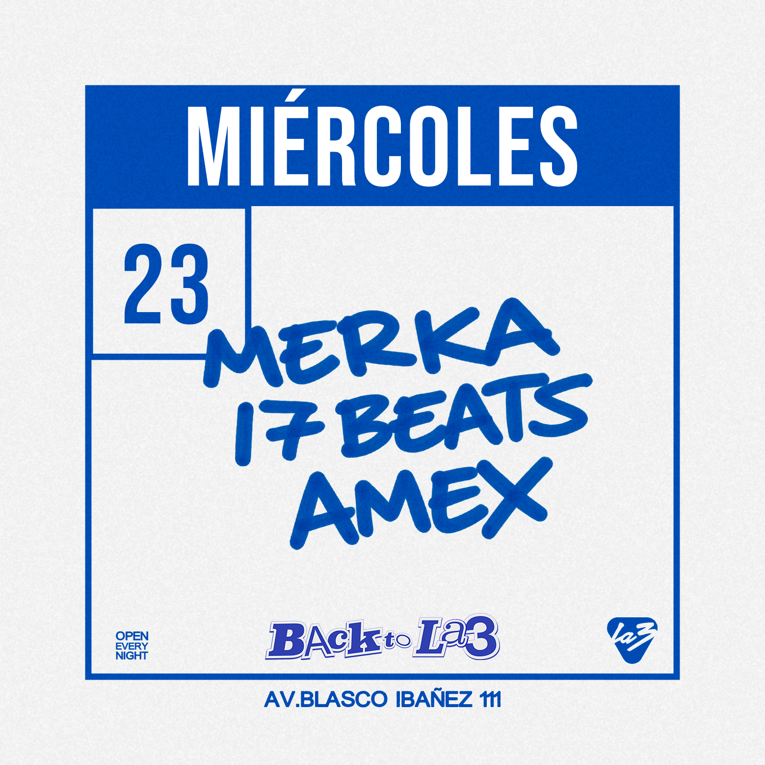 MIÉRCOLES 23 | ARDE: MERKA + Cencii + Amex, a La3