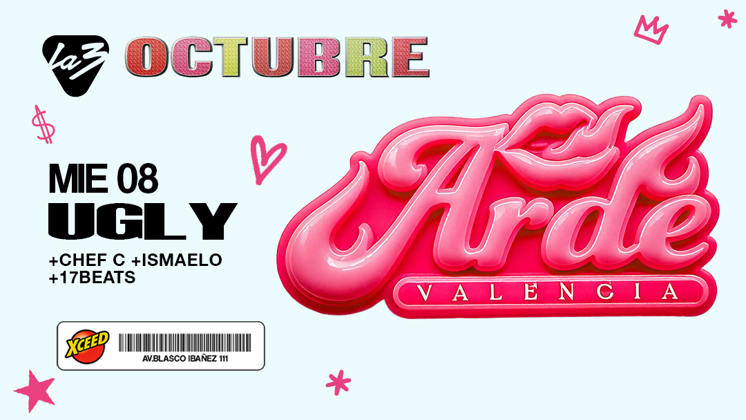 MIÉRCOLES | ARDE: UGLY (Showcase) + Chef C + 17Beats + Ismaelo image