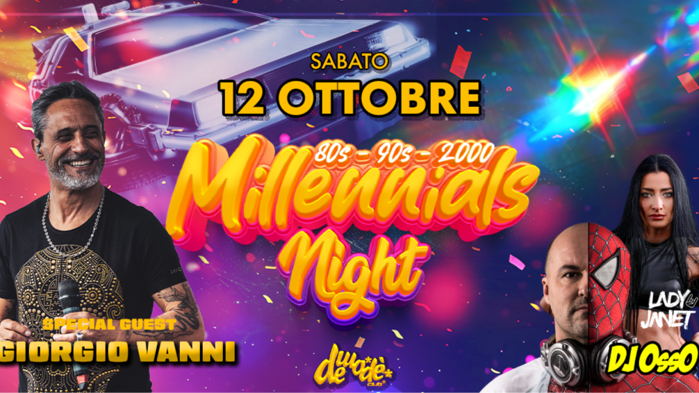 Millenials Night Party with Giorgio Vanni, DJ OSSO & Lady Janet - 12.10 @Demodè image