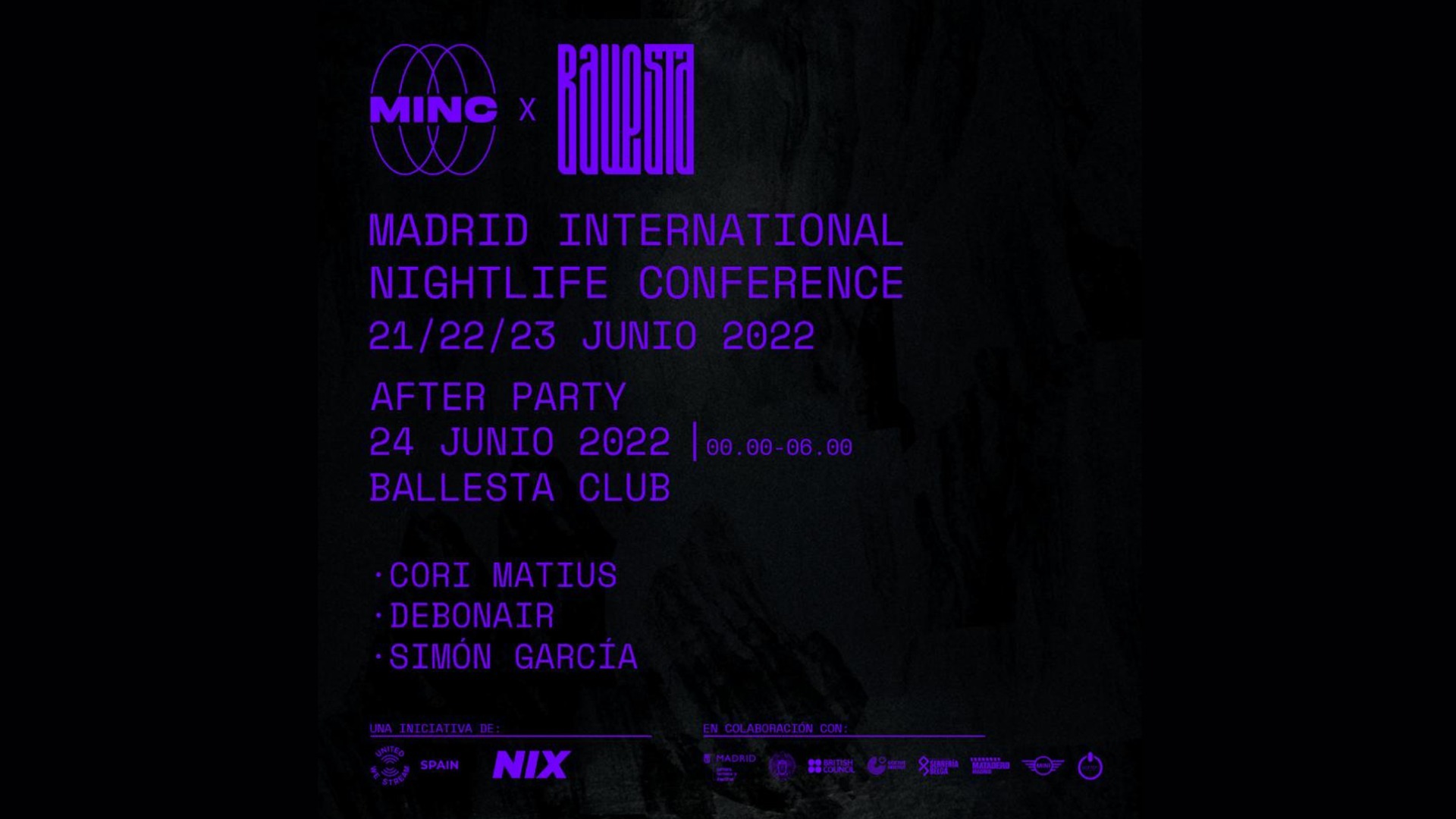 MINC AfterParty: Cori Matius + Debonair + Simon García image