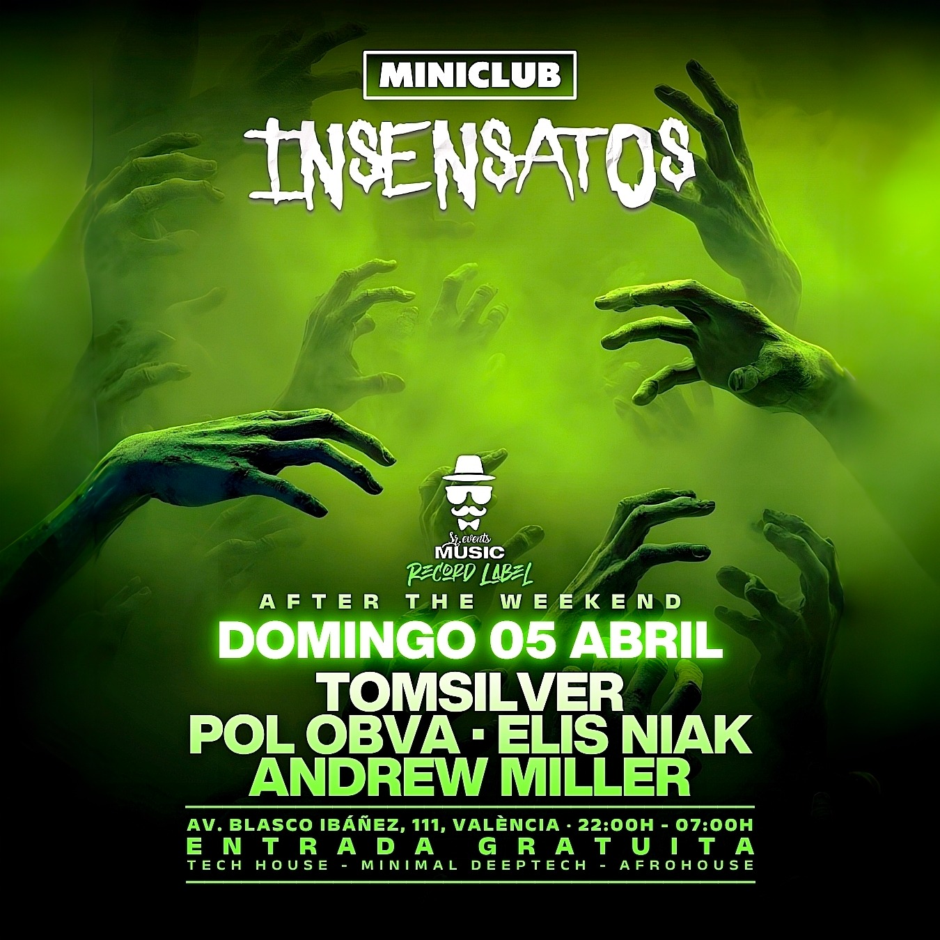 MINICLUB: DOMINGO 05 INSENSATOS (AFTER THE WEEKEND) 22:00-7:30AM / FREE ENTRY ALL NIGHT image