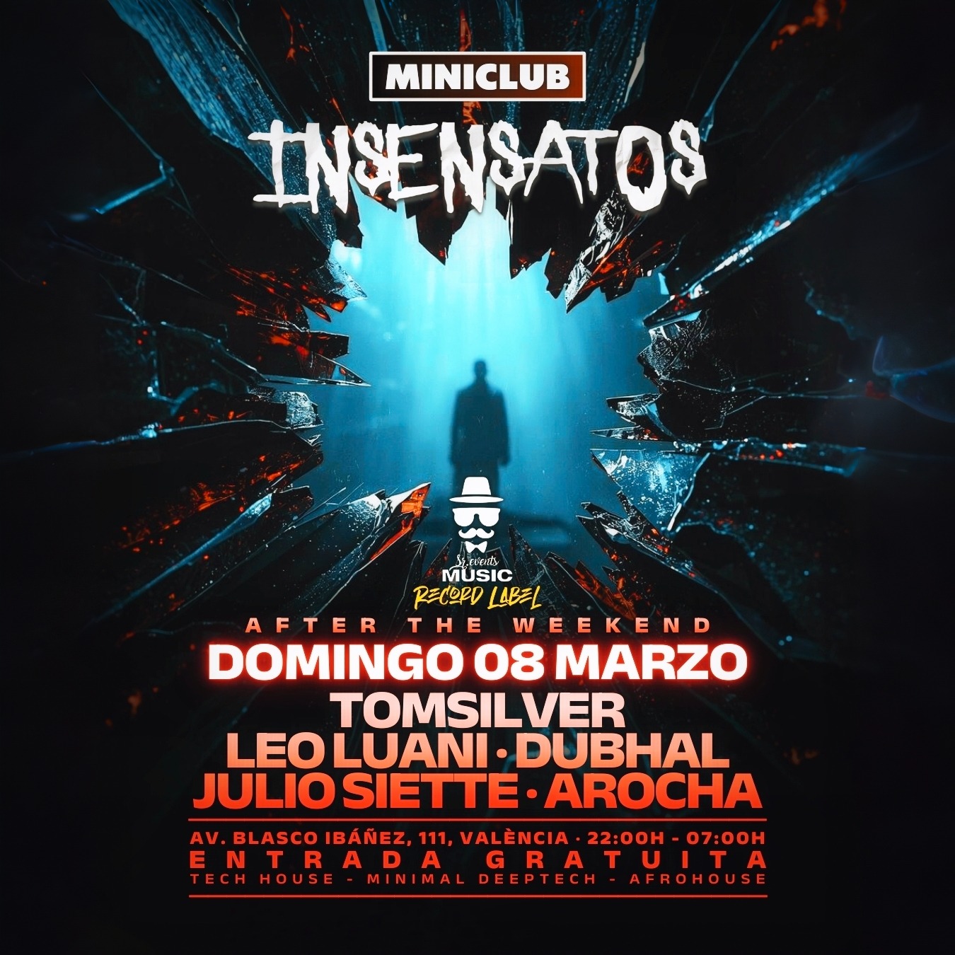 MINICLUB: DOMINGO 08 INSENSATOS (AFTER THE WEEKEND) 22:00-7:00AM / FREE ENTRY ALL NIGHT image