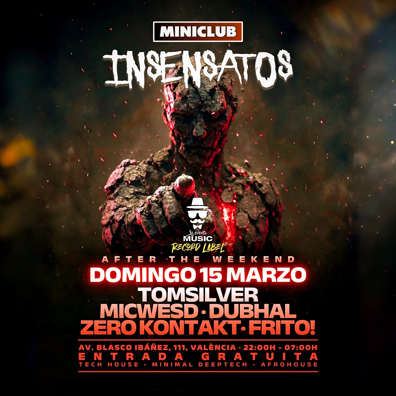 MINICLUB: DOMINGO 15 INSENSATOS (AFTER THE WEEKEND) 22:00-7:30AM / FREE ENTRY ALL NIGHT image