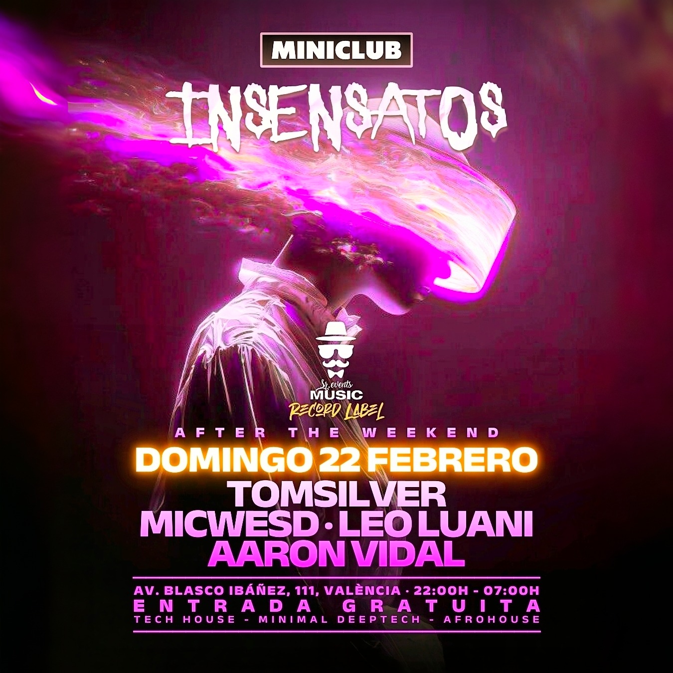 MINICLUB: DOMINGO 22 INSENSATOS (AFTER THE WEEKEND) 22:00-7:00AM / FREE ENTRY ALL NIGHT image
