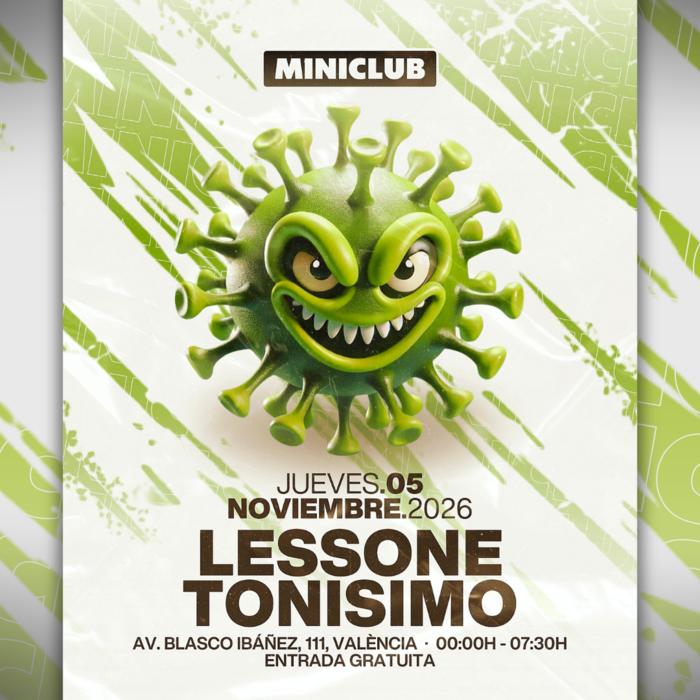 Cartel de Miniclub: Jueves 05 - Lessone en Miniclub