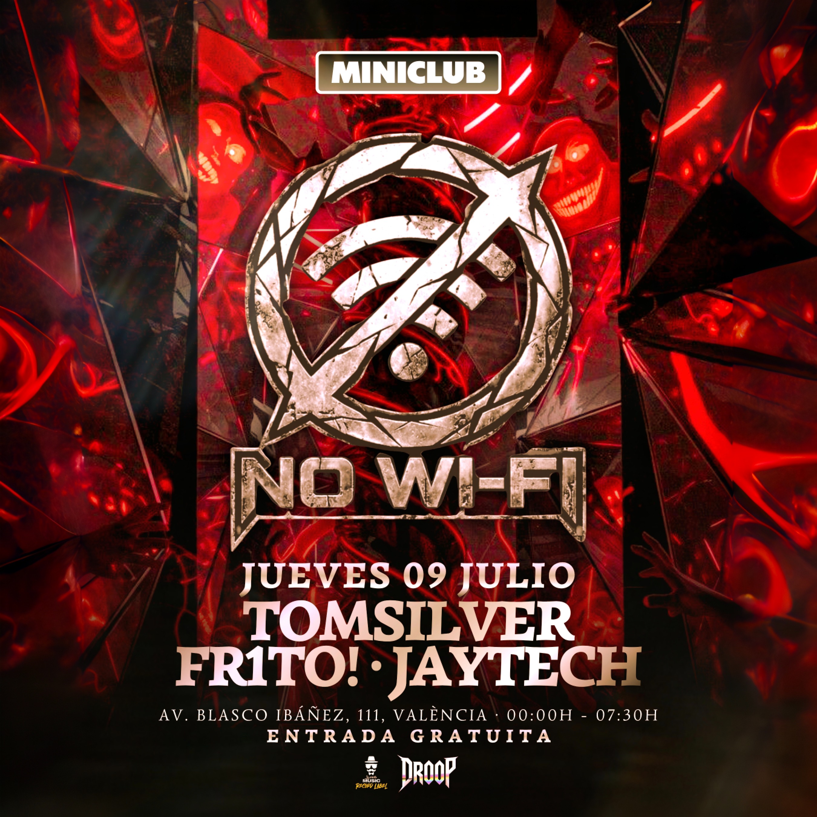 MINICLUB: JUEVES 09 - NO WI-FI / 00:00-07:30AM / FREE ENTRY ALL NIGHT image