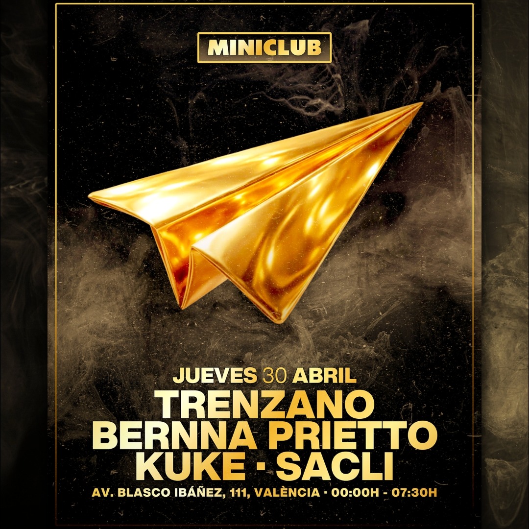 MINICLUB: JUEVES 30 - KUKE | BERNNA PRIETTO | TRENZANO | SACLI / FREE ENTRY BEFORE 01.00AM image