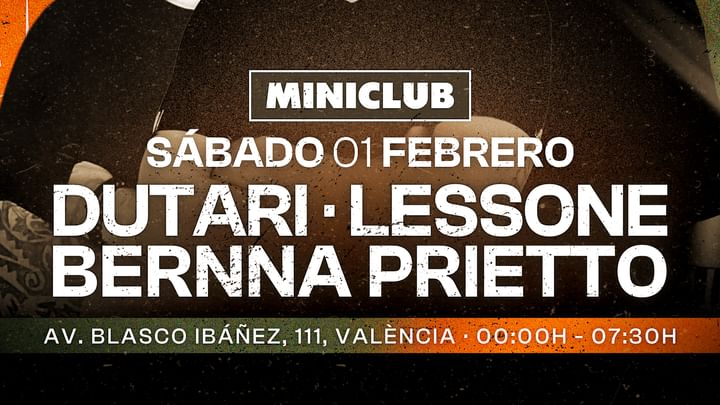 Cover for event: MINICLUB: SÁBADO 01 Tech House Session