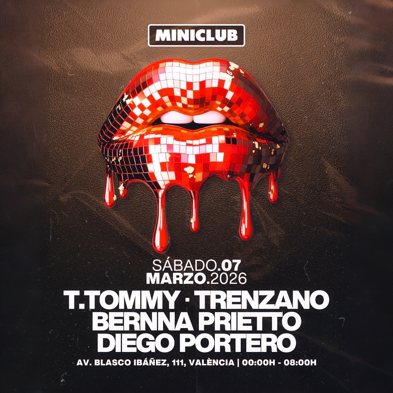 MINICLUB: SÁBADO 07 TTOMMY I TRENZANO I DIEGO PORTERO I BERNNA PRIETTO / FREE ENTRY BEFORE 01.00AM image