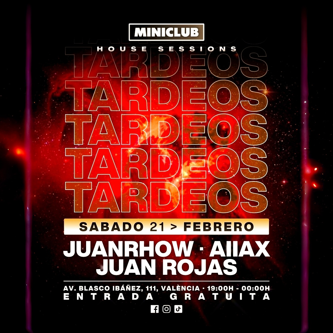 MINICLUB: SABADO 21 TARDEO HOUSE / FREE ENTRY ALL EVENING image