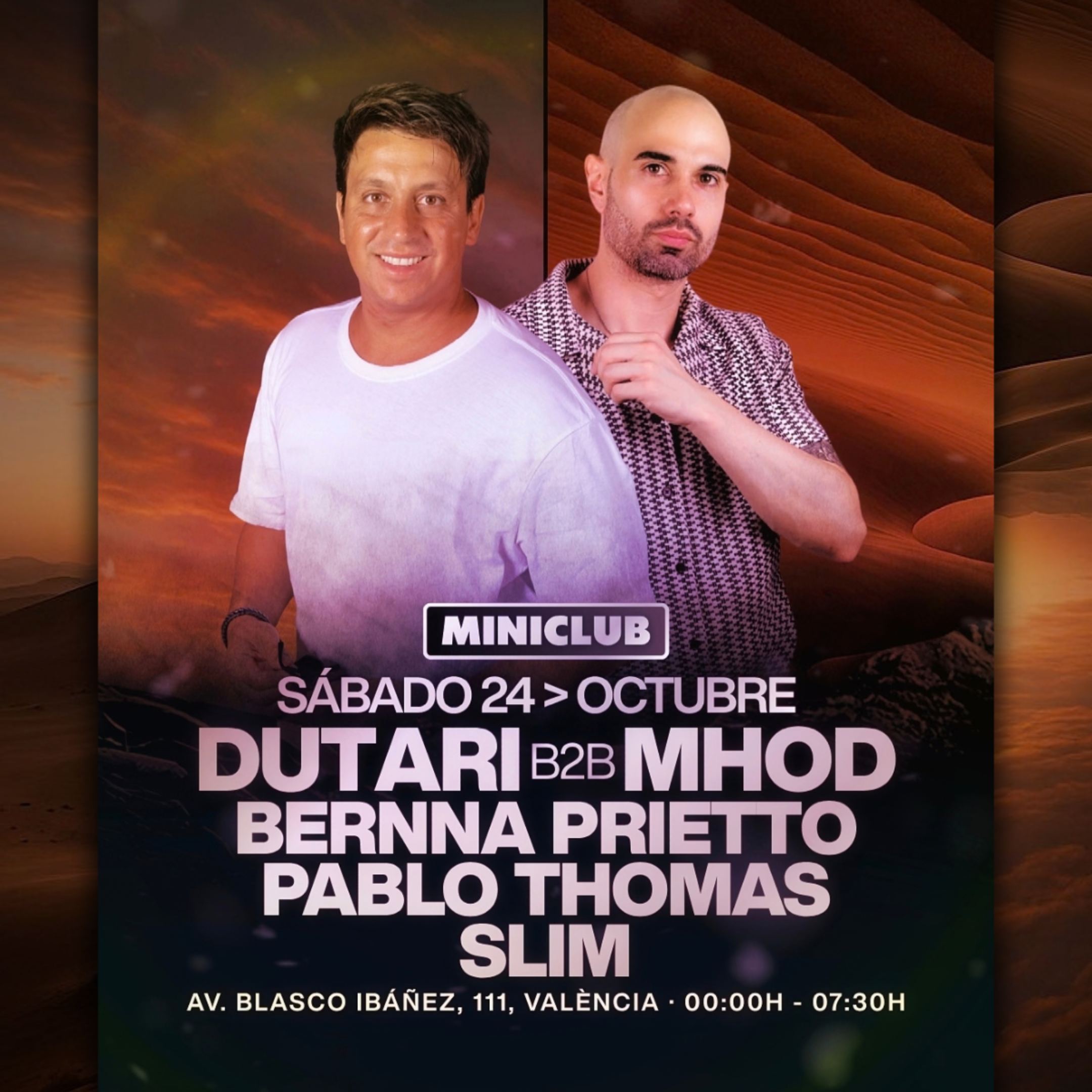 MINICLUB: SABADO 24 - DUTARI B2B MHOD / FREE ENTRY BEFORE 01.00AM
