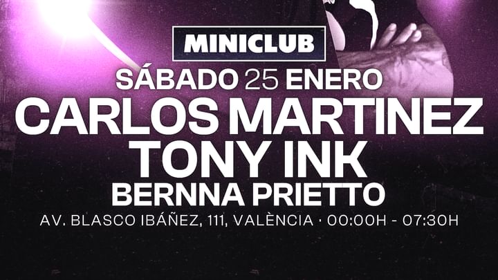 Cover for event: MINICLUB: SÁBADO 25 Tech House Session