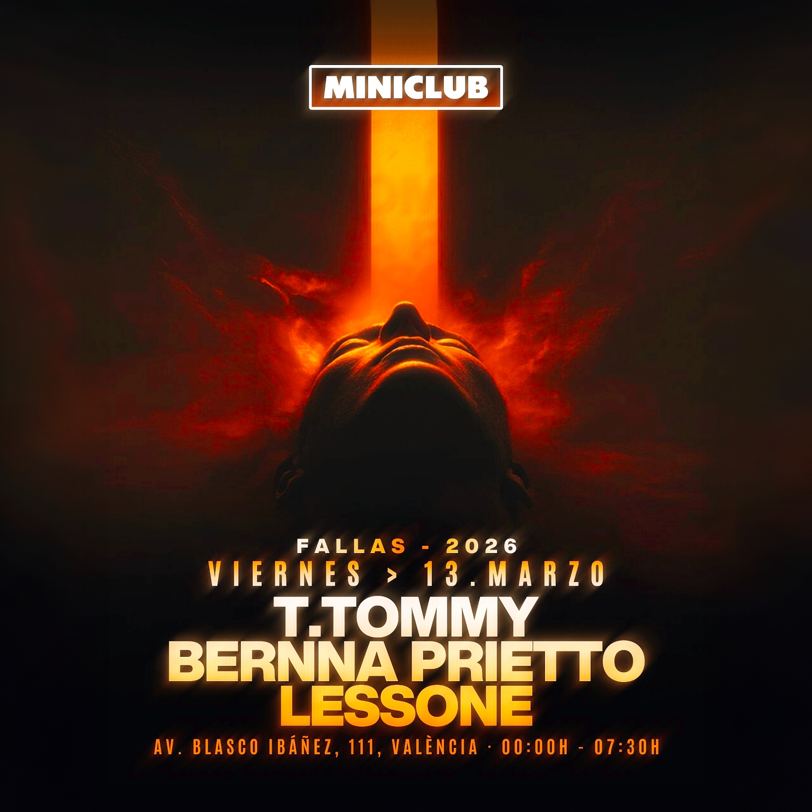 MINICLUB: VIERNES 13 - TTOMMY | BERNNA PRIETTO | LESSONE / FREE ENTRY BEFORE 01.00AM image