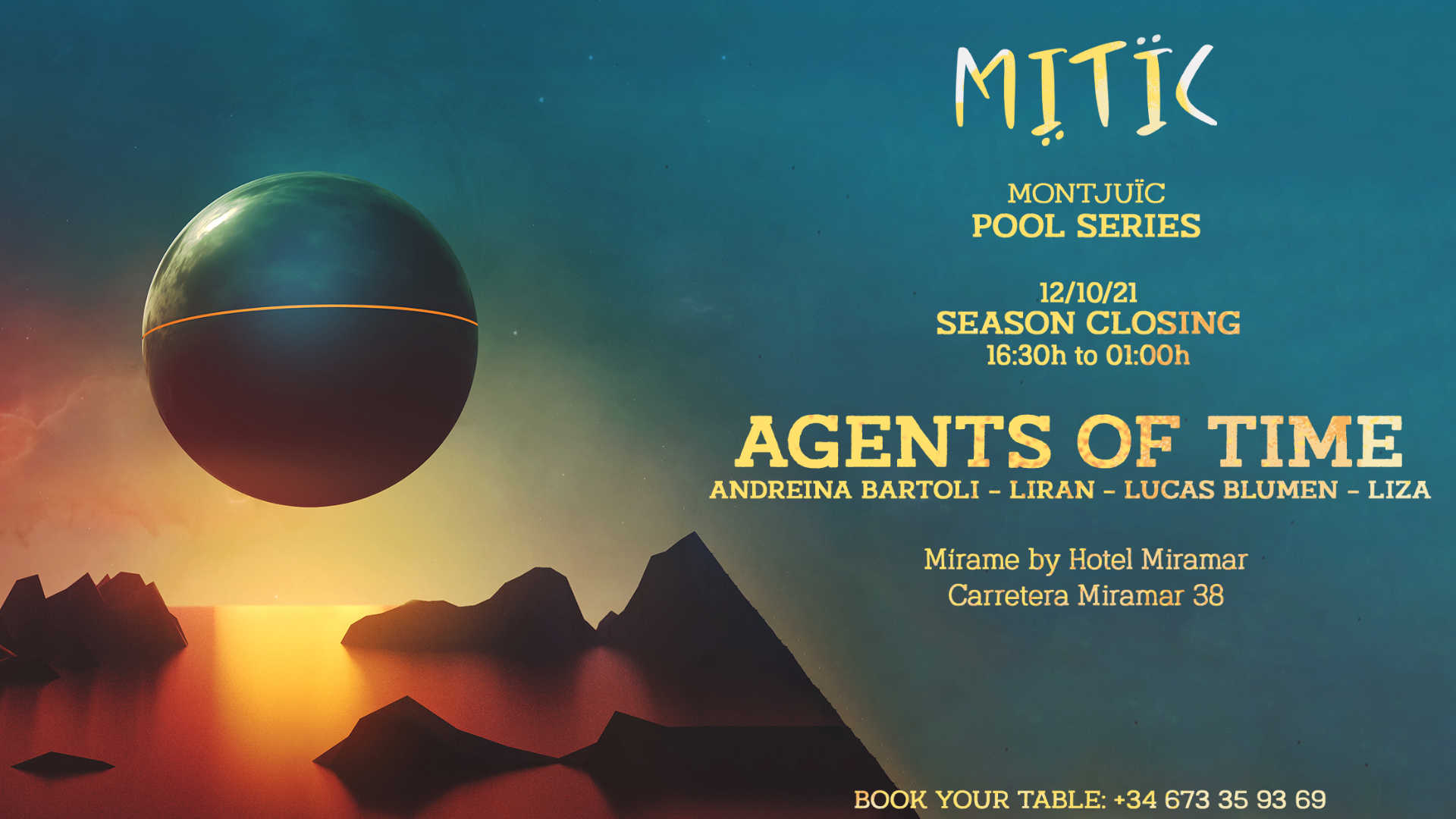 MITÏC Montjuïc Pool Series Summer Closing season pres: AGENTS OF TIME image