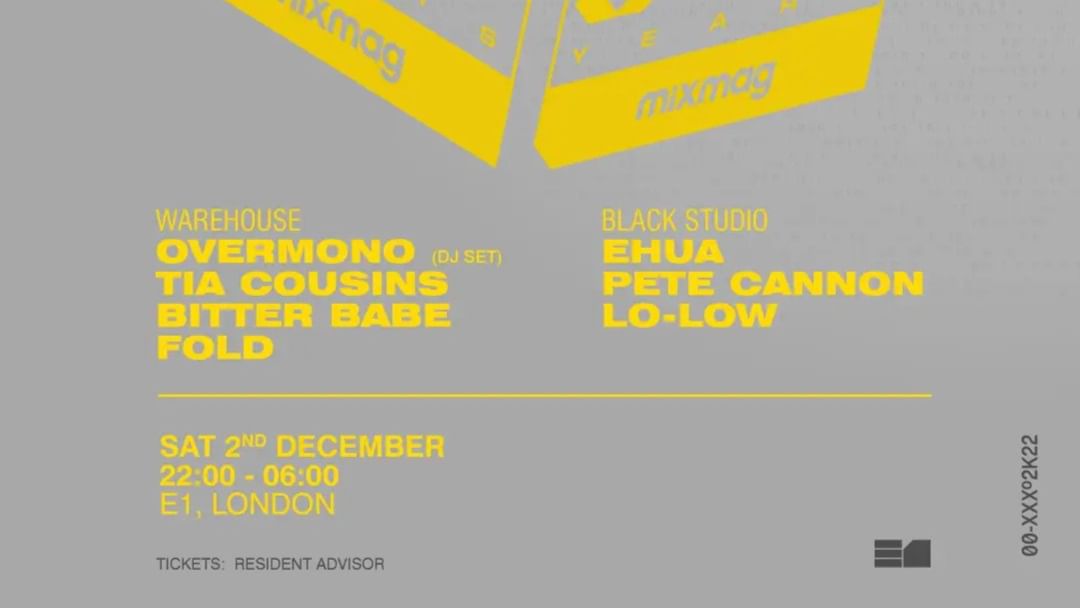 Mixmag 40th Birthday: Overmono event cover