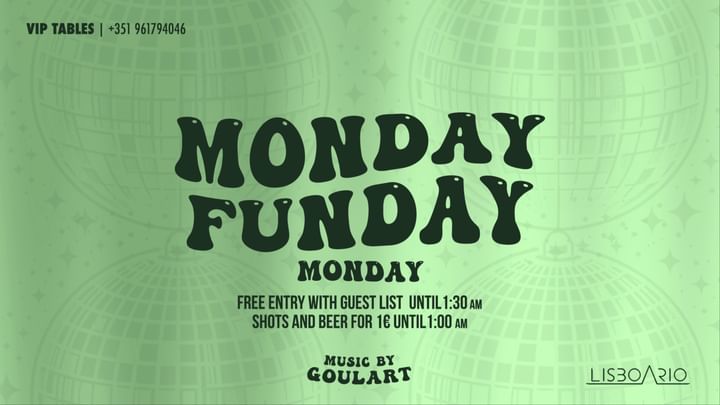 Cover for event: MondayFunday - Free until 1:30 | Shots & Beer 1€ until 1am